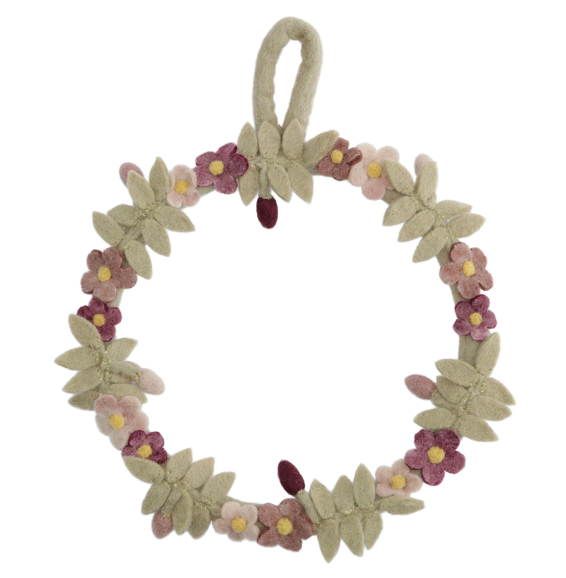 Felt Wreath - Pansy Flower