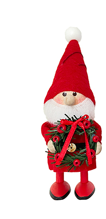 Boy Tomte with Wreath Ornament