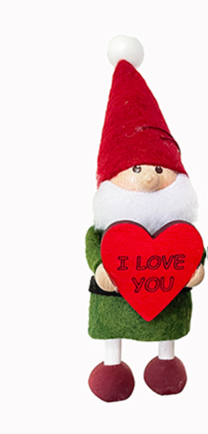 Boy Tomte "Love You" Ornament