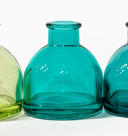 Round Loft Glass Bud Vase - Green