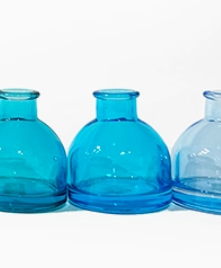 Round Loft Glass Bud Vase - Sapphire