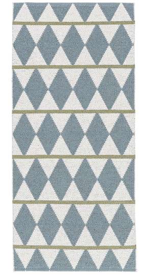 Zigge Vinyl Rug, Blue, 28"x60"
