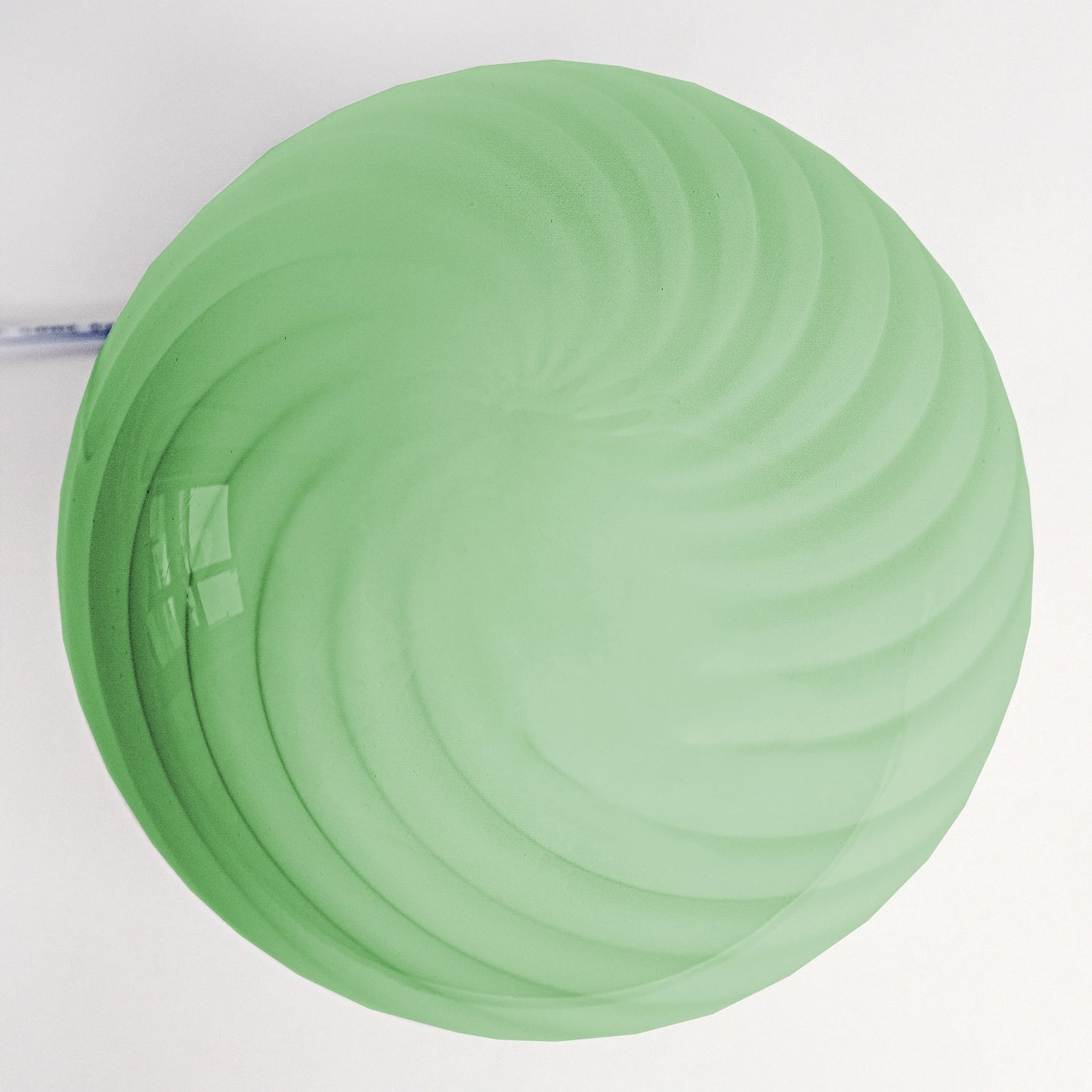 Petite Glass Mushroom Lamp - Cucumber Green Close Top