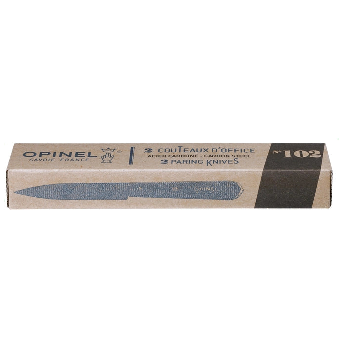 Opinel No.102 Carbon Steel Paring Knives - Set of 2