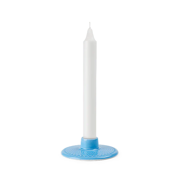 Lyngby Porcelain Rhombe Color Candleholder - Blue