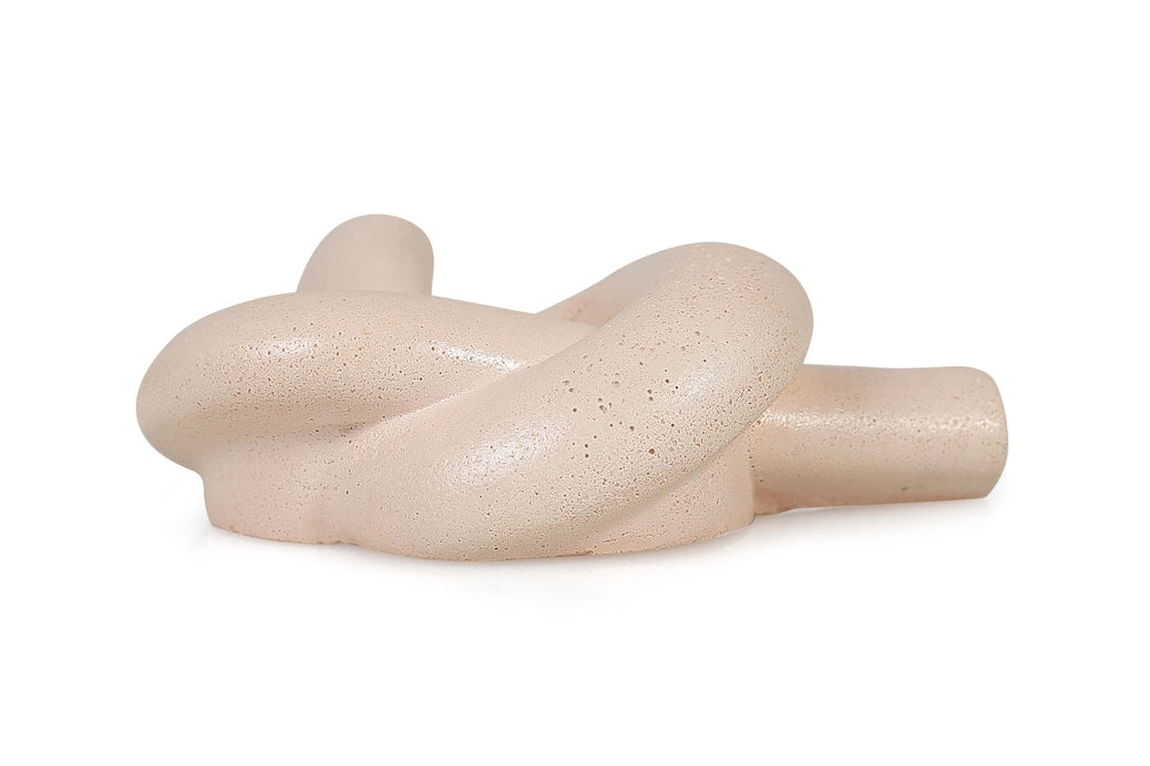Aesthetic Style Knot Concrete Candle Holder - Blush