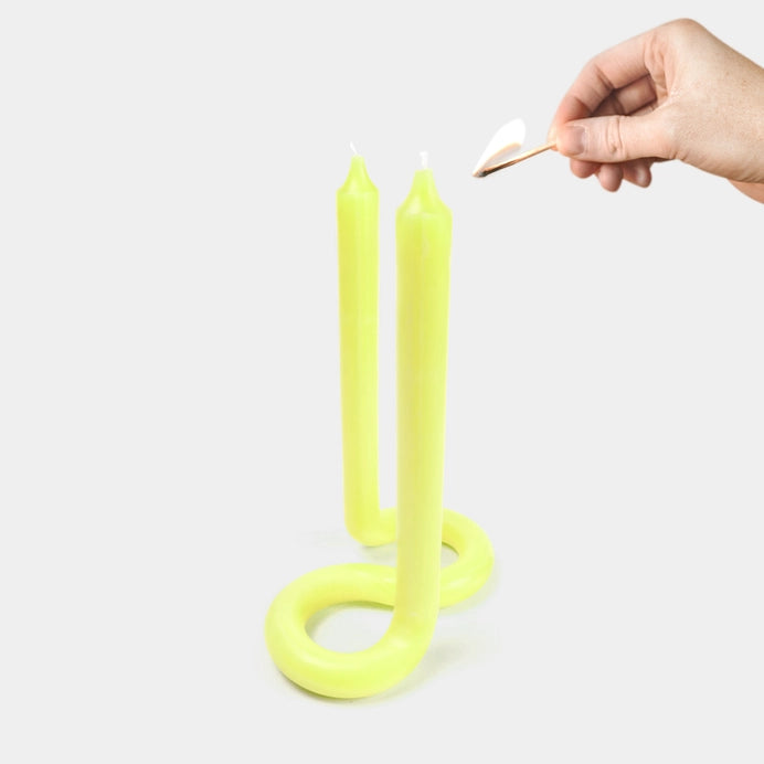 Twist Candle Sticks By Lex Pott - Yellow