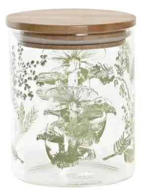 Bamboo Borosilicate Bottle 700ml - Mushrooms