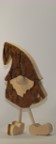 Bark Standing Gnome with Big Feet - Small