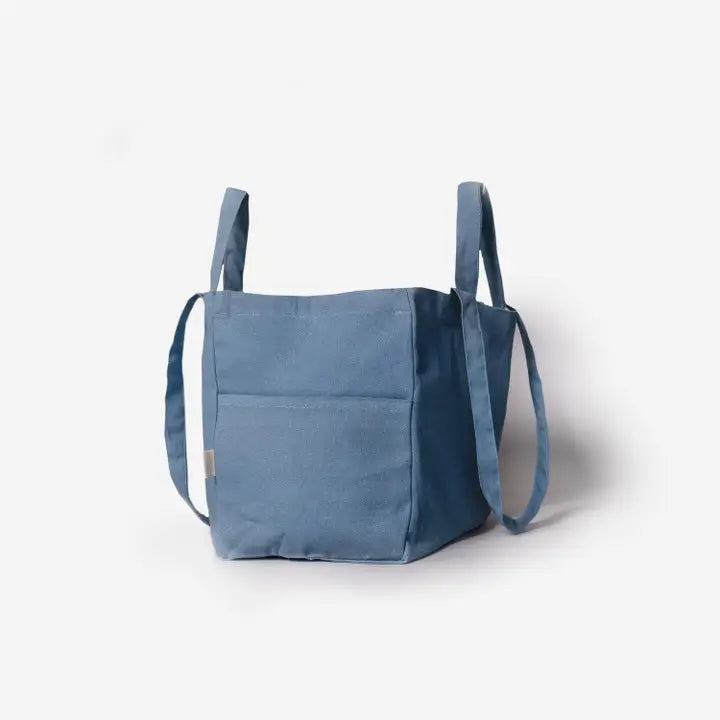 OMOM Organic Cloth Low Box Tote - Blue
