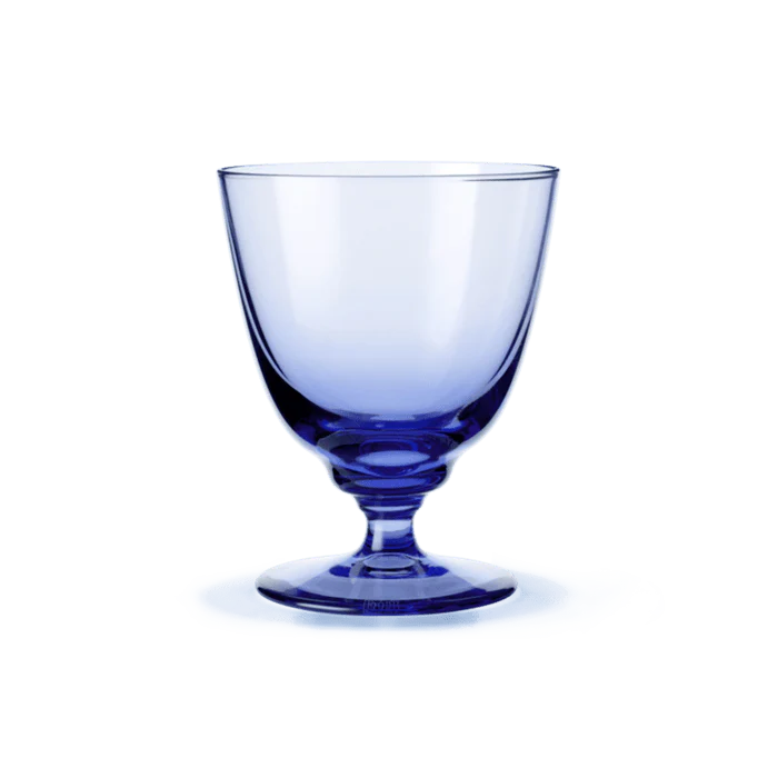 Holmegaard Flow Tumbler on Foot - Dark Blue
