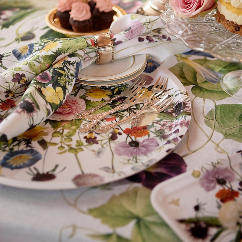 Round Tray - A Flower Garden
