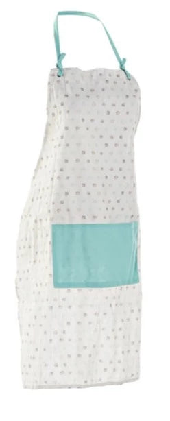 Polyester Cotton Apron - Pink, Grey, & Green