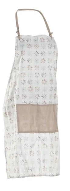 Polyester Cotton Apron - Pink, Grey, & Green