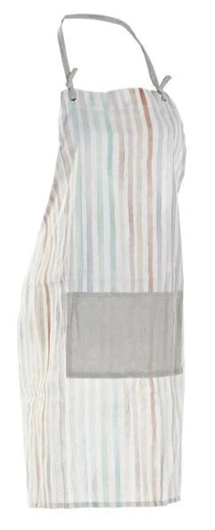 Polyester Cotton Apron - Pink, Grey, & Green