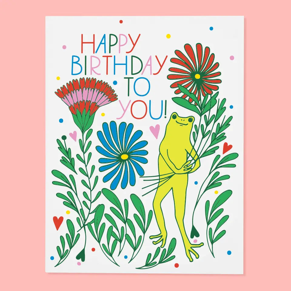 Greeting Cards - Froggy Bday Bouquet