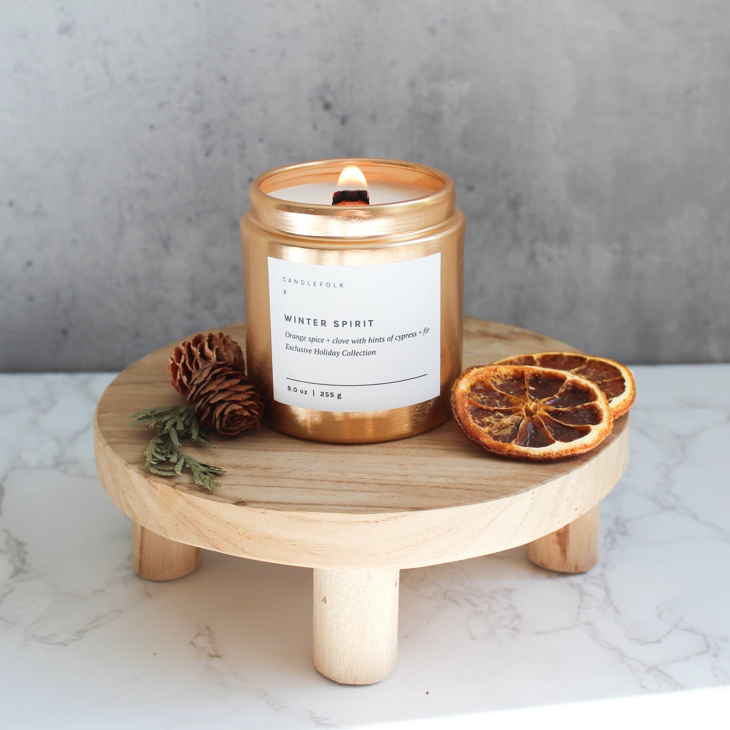 Holiday 9oz Soy Candle - Winter Spirit