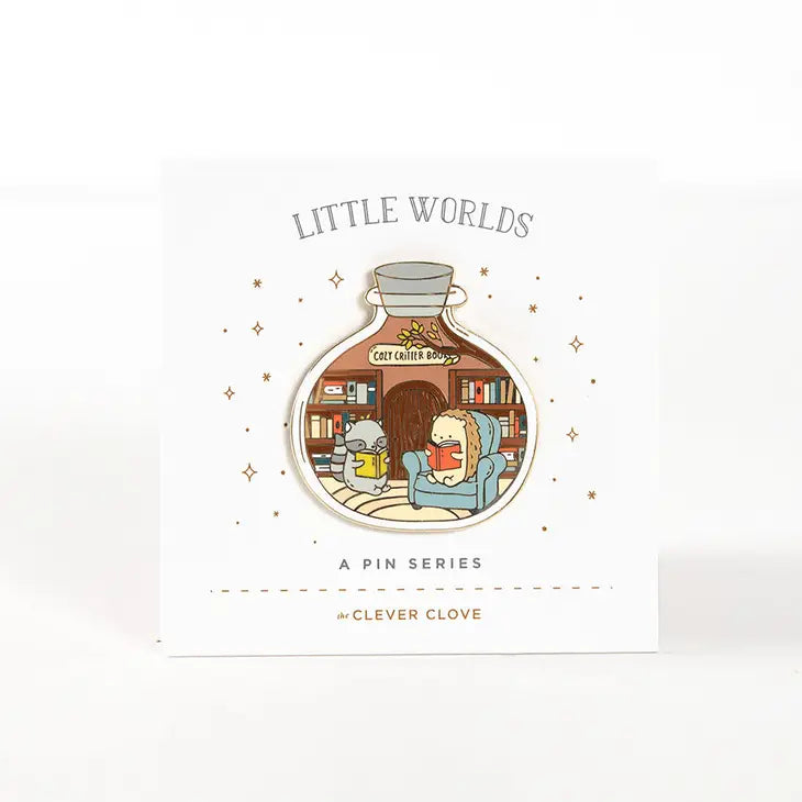 Little Worlds Bookshop Enamel Pin