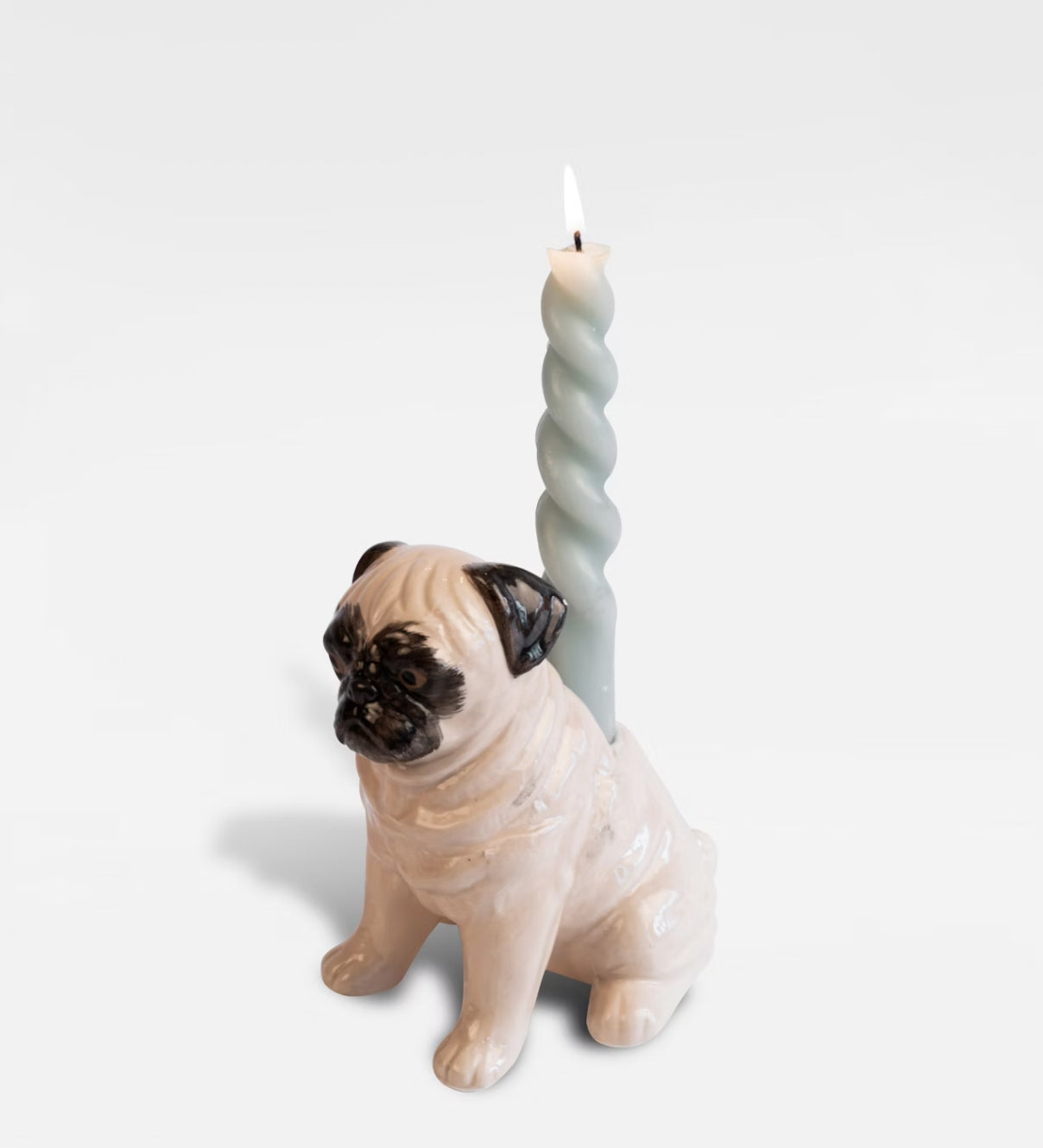 Ceramic Pug Candle Holder