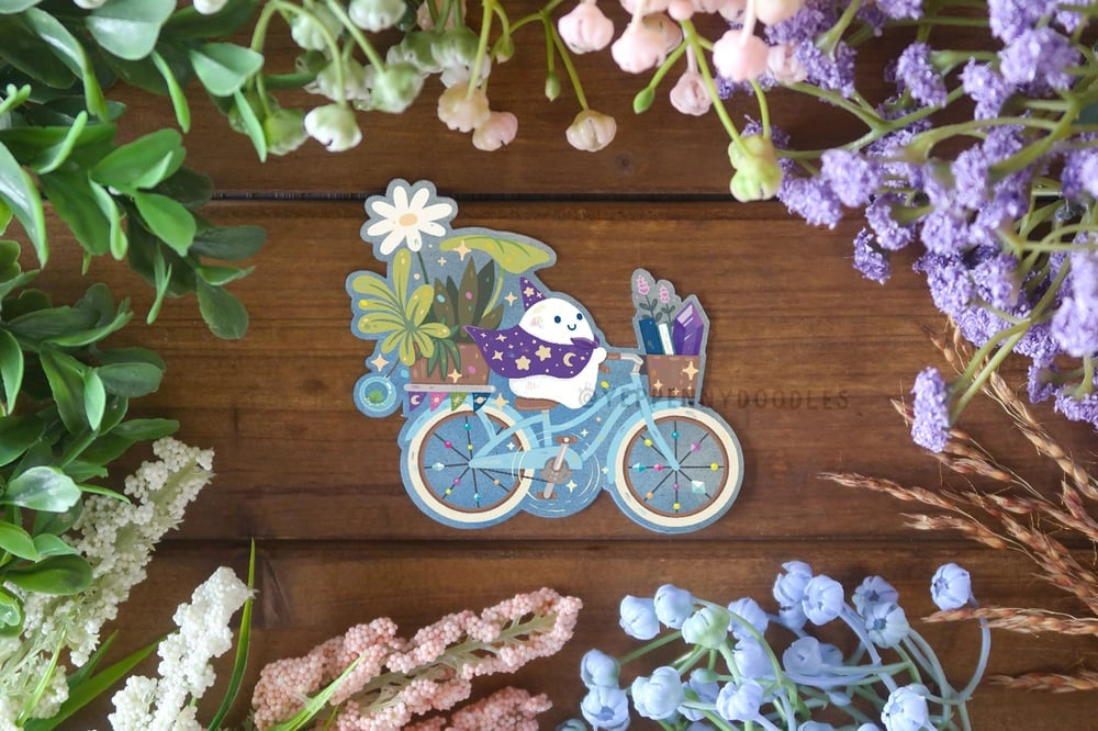 Wizard Ghost Magic Bike Sticker