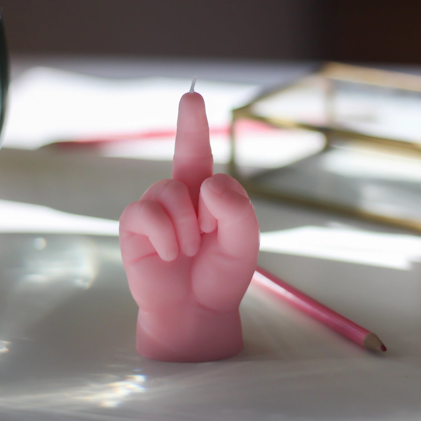 F*Ck You Candle - Baby Hand Gesture Candle Pink
