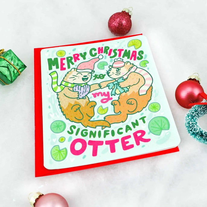 Greeting Cards - Significant Otter Christmas