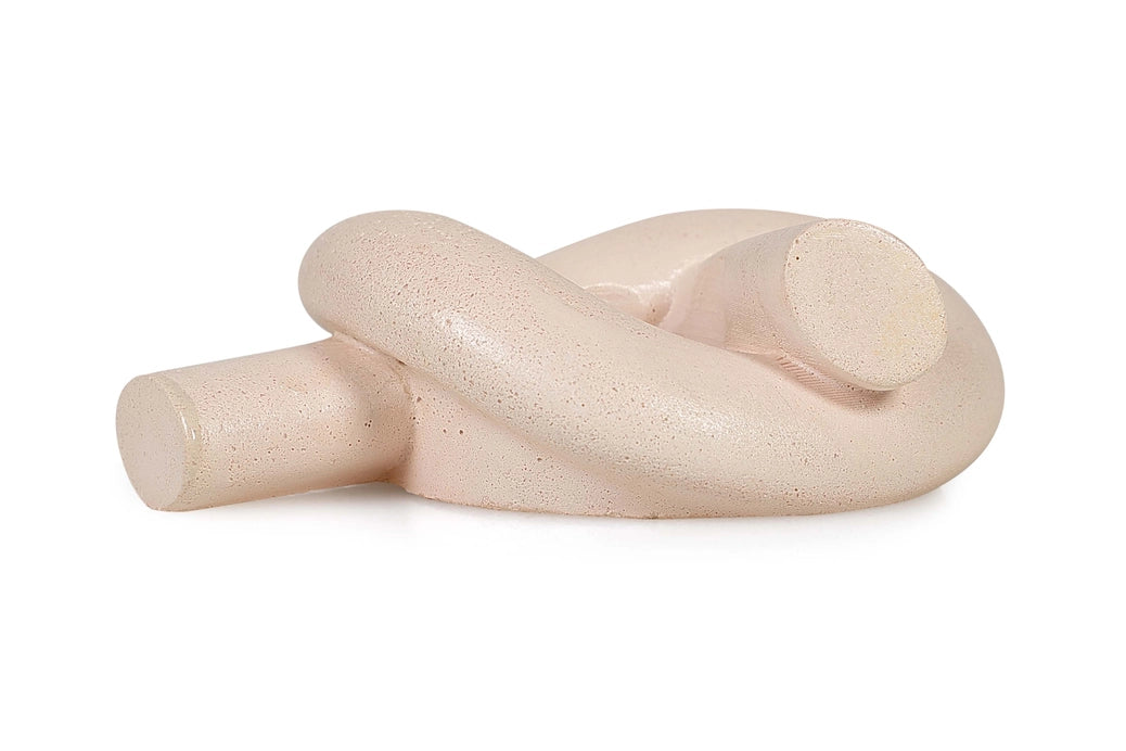 Aesthetic Style Knot Concrete Candle Holder - Blush