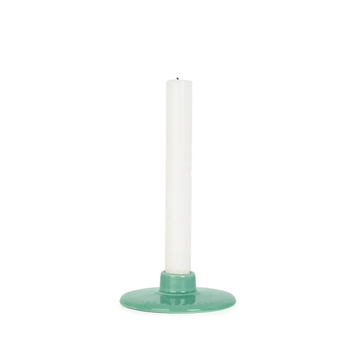 Lyngby Porcelain Rhombe Color Candleholder - Green