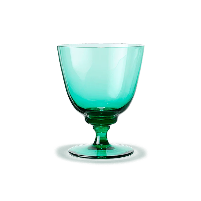 Holmegaard Flow Tumbler on Foot - Emerald Green