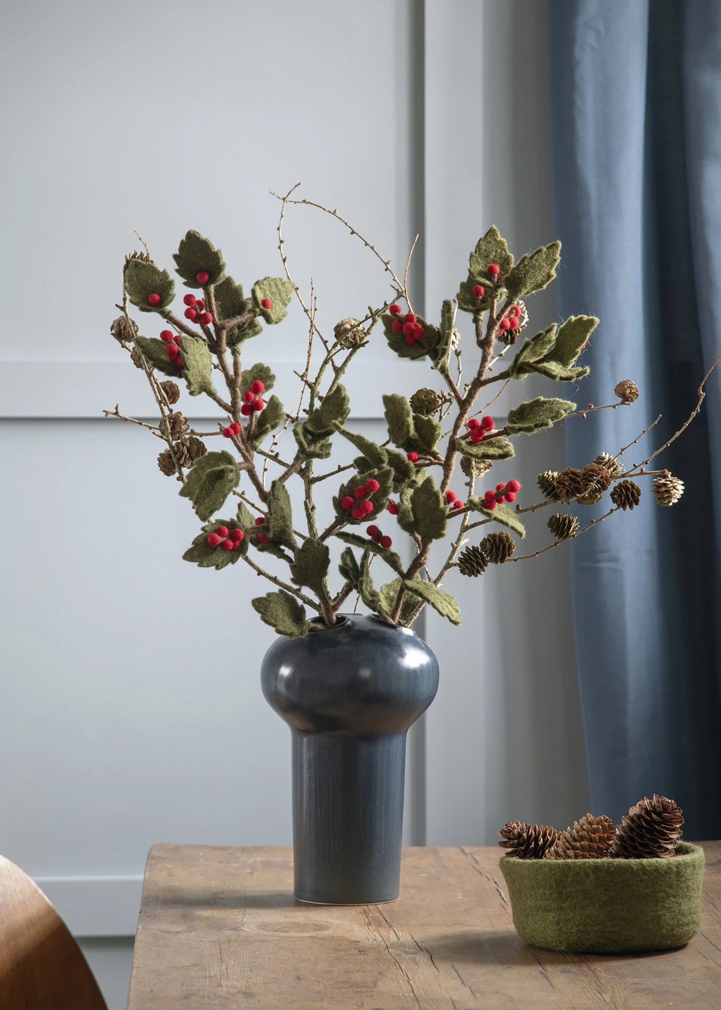 Felt Holly Branch - Large