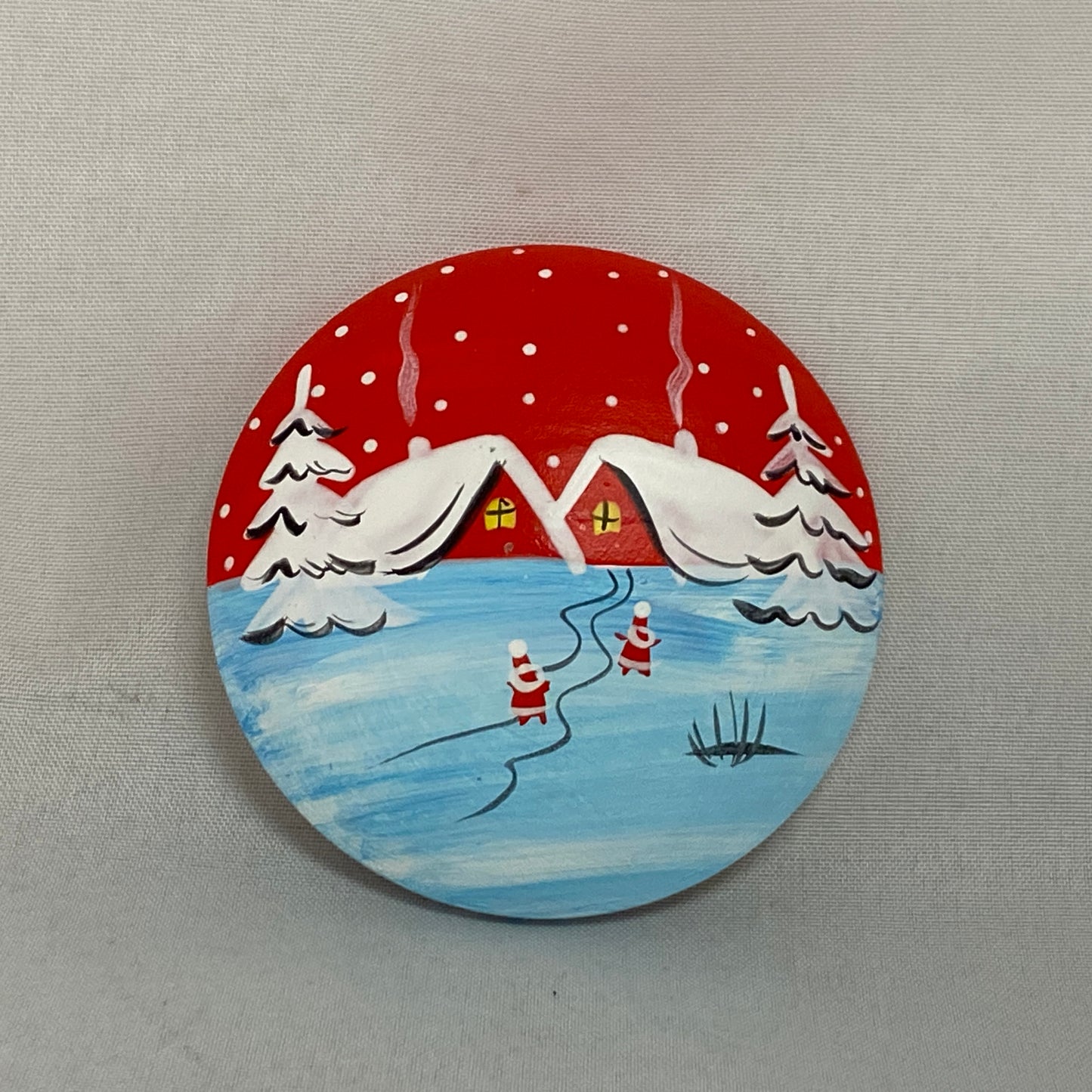 Handpainted Winter Scene Magnet