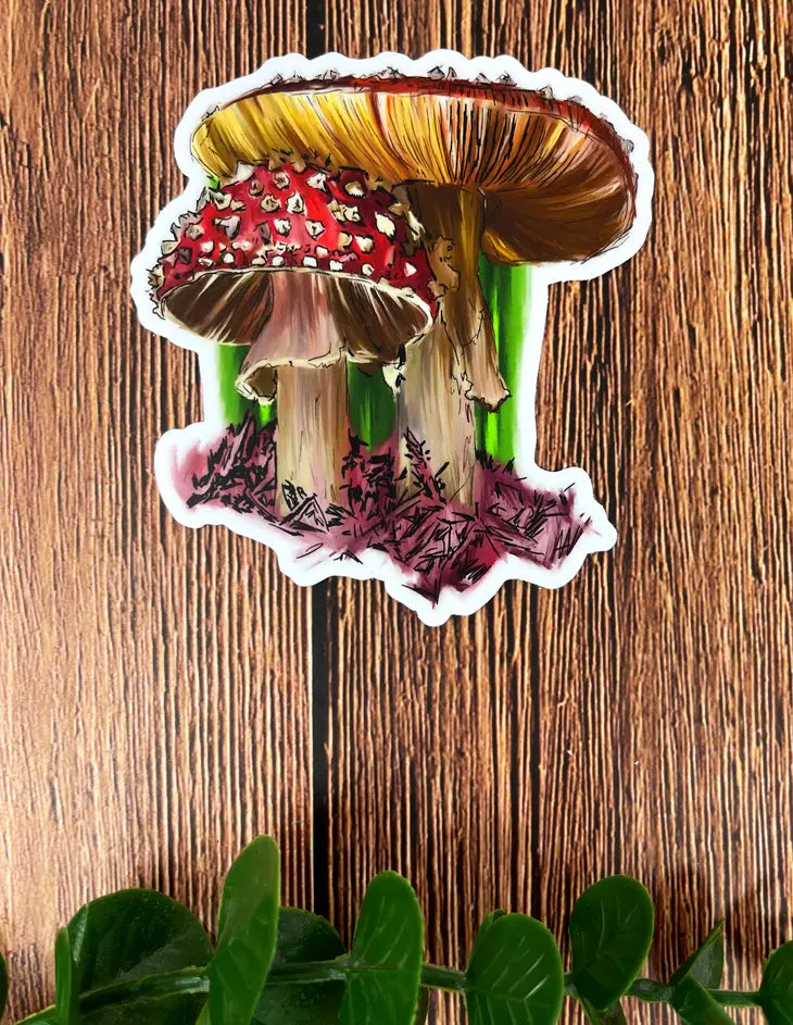 Mushrooms Vinyl Sticker