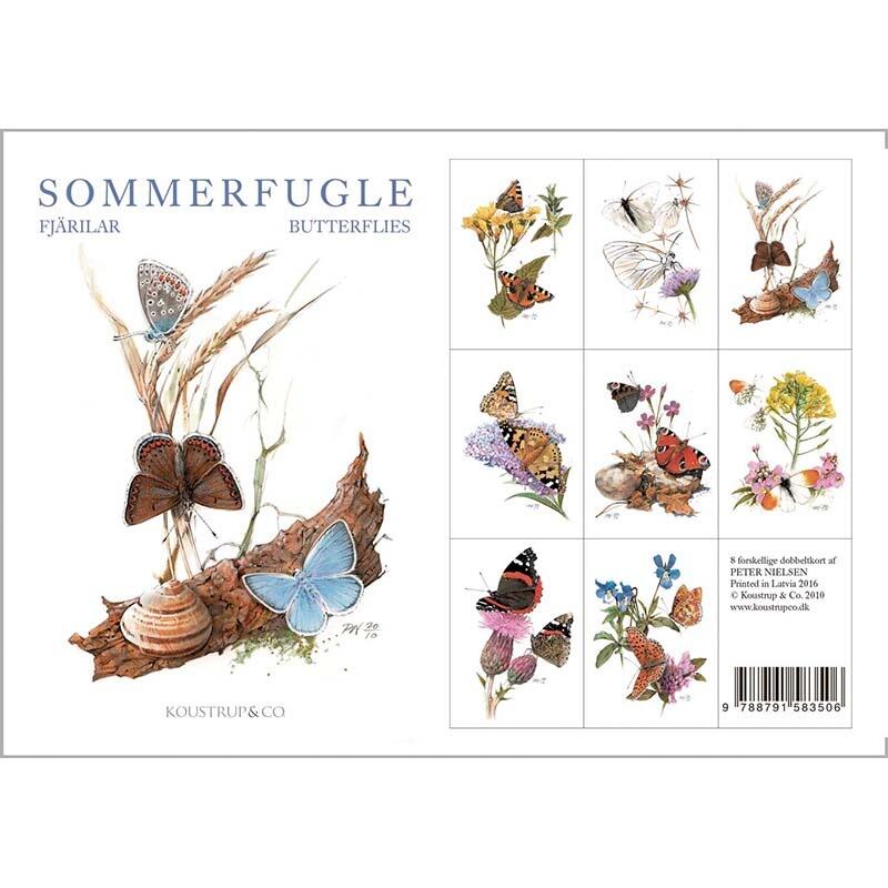 8 Cards with Envelopes - Butterflies