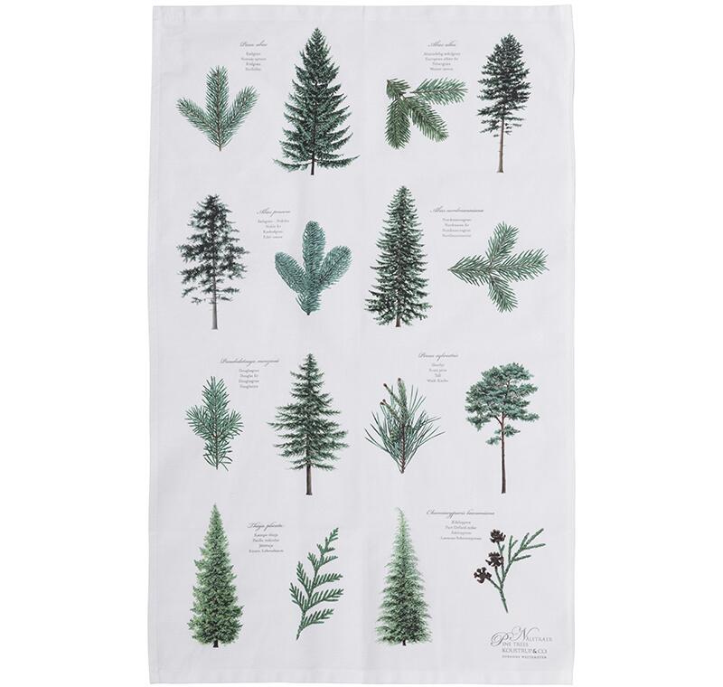 Danish Tea Towel - Pine Trees