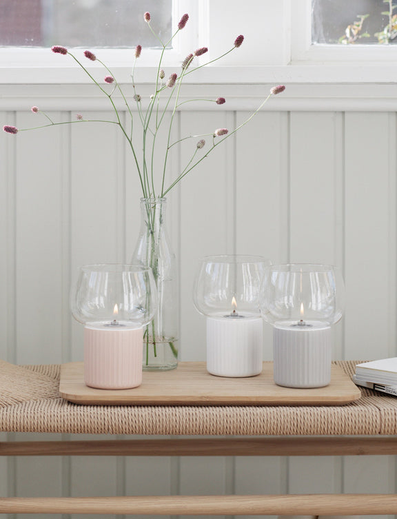 HYGGE Hurricane Candleholder - White