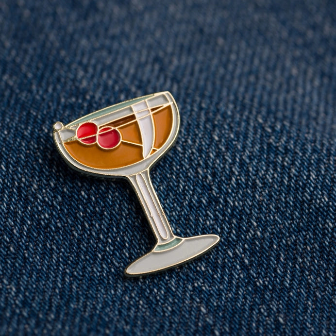 Manhattan Cocktail Pin