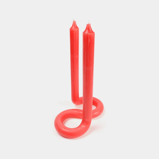 Twist Candle Sticks By Lex Pott - Red