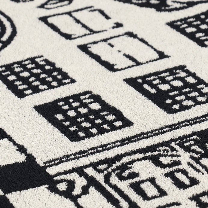 Kitchen Towel Canal Houses 100% Organic Cotton - Black