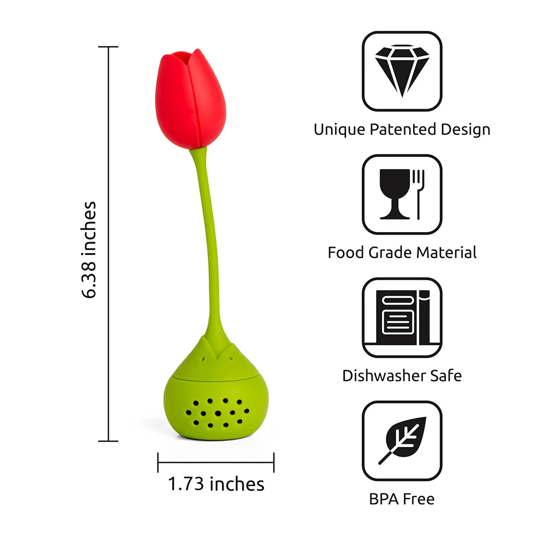 Tulip Tea Infuser - Red