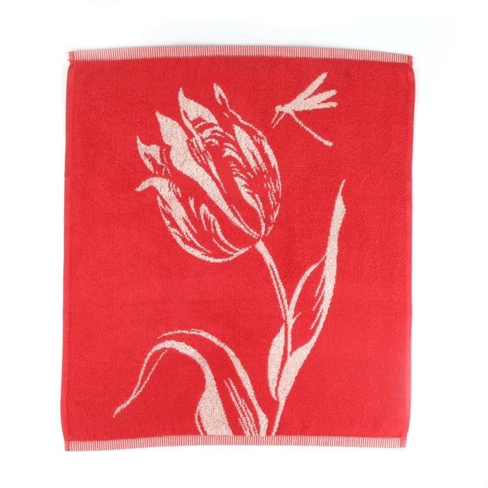 Kitchen Towel Tulips Red 100% Organic Cotton - Red