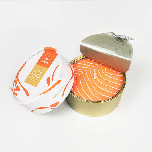 Candlecan Tin Candle - Salmon (Orange Scented)