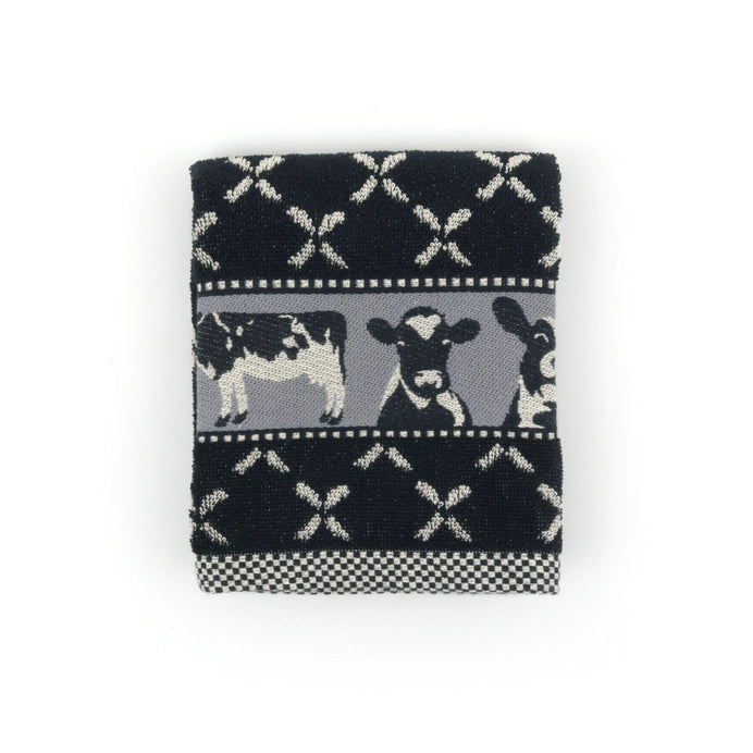 Kitchen Towel Cows 100% Organic Cotton - Black