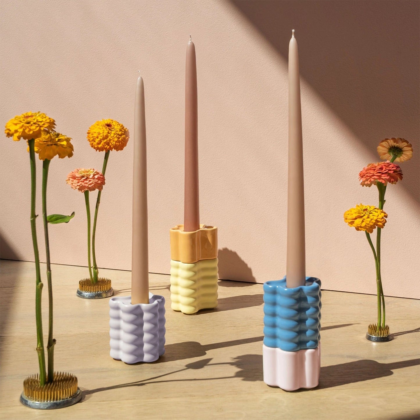 Octaevo Flora Candle Holder - Small Orange