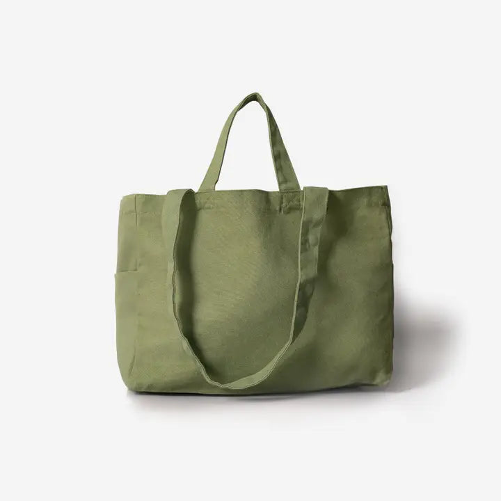 OMOM Organic Cloth Low Box Tote - Green