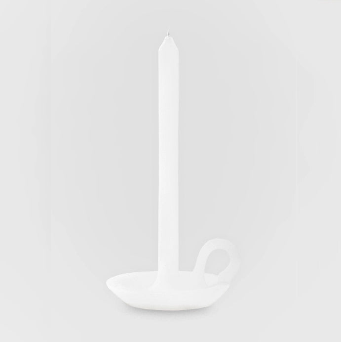 Tallow Taper Candle - Soft White