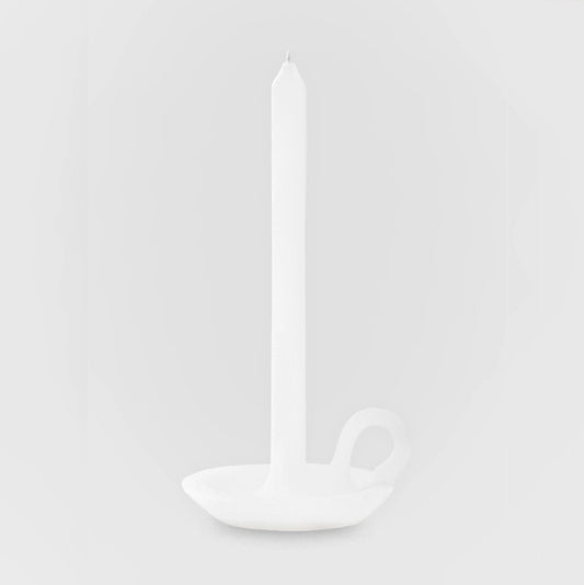 Tallow Taper Candle - Soft White