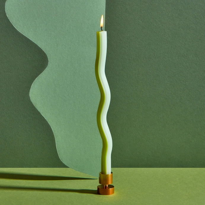 Wiggle Candle Sticks by Lex Pott - Green (2 Pack)