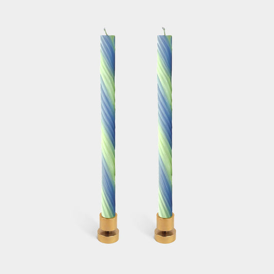 Rope Candle Sticks By Lex Pott - Lavender & Green