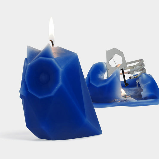 Pyropet Ugla Owl Candle - Electric Blue