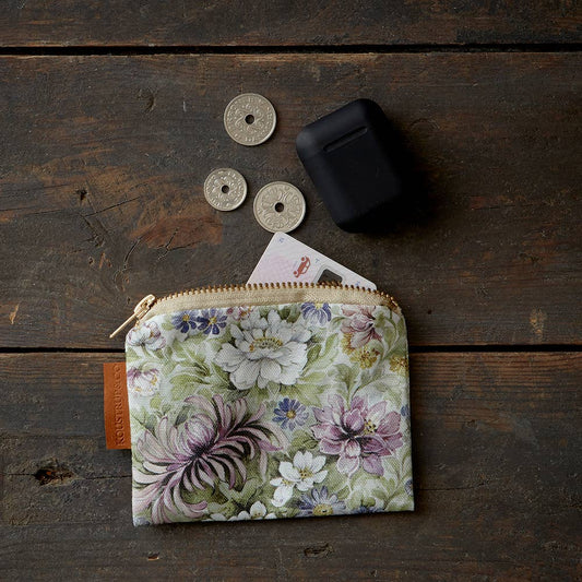 Organic Cotton Wallet - Chrysanthemums